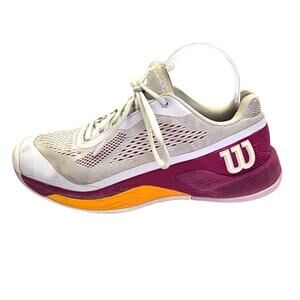 Wilson Rush Pro 4.0 Pink & White Clay Sporty Athletic Tennis Shoe